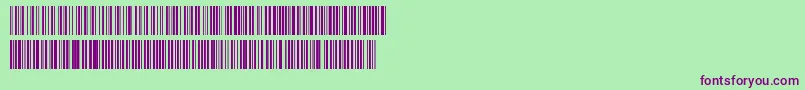 Code128 Font – Purple Fonts on Green Background