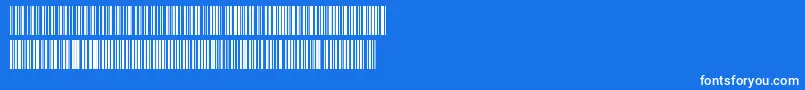 Czcionka Code128 – białe czcionki na niebieskim tle