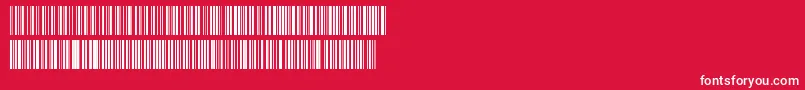 Шрифт Code128 – белые шрифты на красном фоне