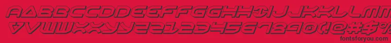 Police Oberon3Dital – polices noires sur fond rouge