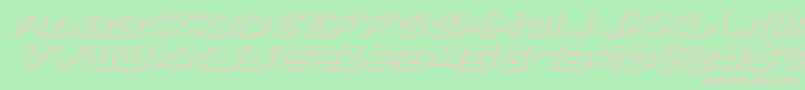 Oberon3Dital Font – Pink Fonts on Green Background