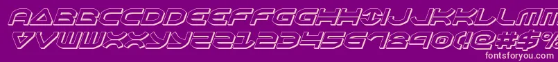 Oberon3Dital Font – Pink Fonts on Purple Background