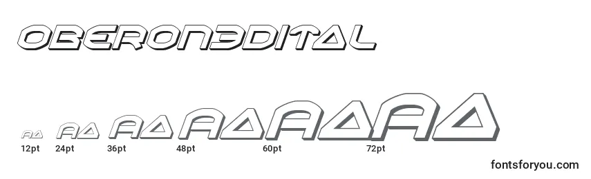 Oberon3Dital Font Sizes
