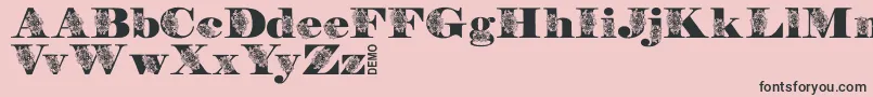 FloryannaDemo Font – Black Fonts on Pink Background