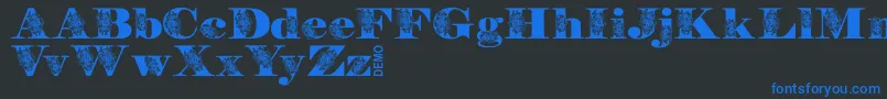 More about FloryannaDemo Font FloryannaDemo Font – Blue Fonts on Black Background