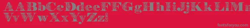 FloryannaDemo-Schriftart – Graue Schriften auf rotem Hintergrund