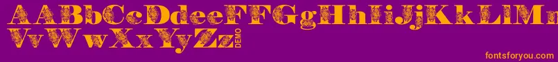 FloryannaDemo Font – Orange Fonts on Purple Background