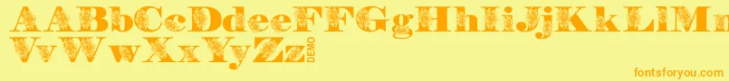 FloryannaDemo Font – Orange Fonts on Yellow Background