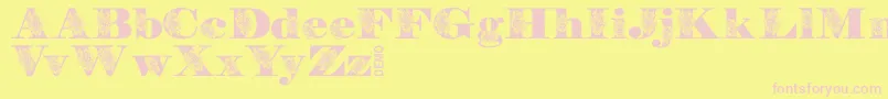 FloryannaDemo Font – Pink Fonts on Yellow Background