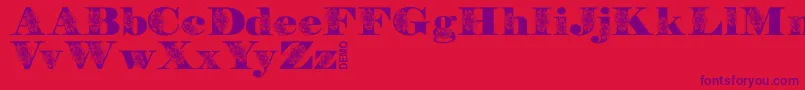 FloryannaDemo Font – Purple Fonts on Red Background