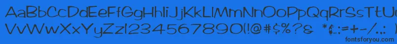 Ticard Font – Black Fonts on Blue Background