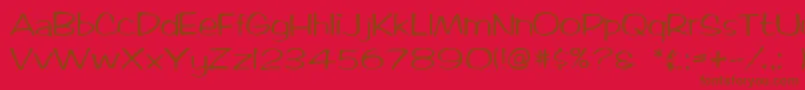 Ticard Font – Brown Fonts on Red Background