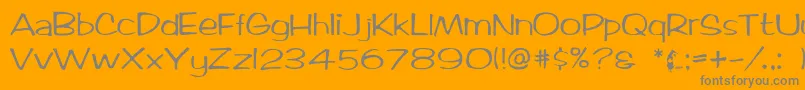 Ticard Font – Gray Fonts on Orange Background