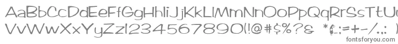 Ticard-fontti – harmaat kirjasimet valkoisella taustalla