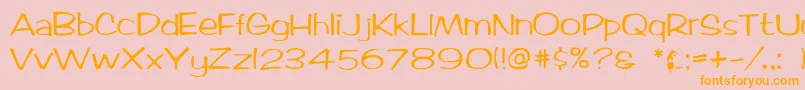 Ticard Font – Orange Fonts on Pink Background