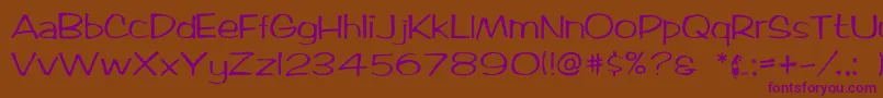 Ticard Font – Purple Fonts on Brown Background
