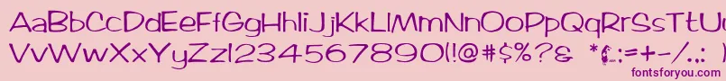 Ticard Font – Purple Fonts on Pink Background