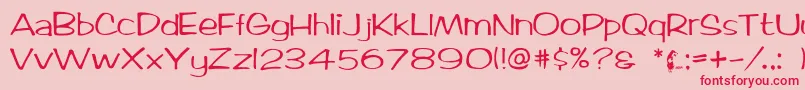 Ticard Font – Red Fonts on Pink Background