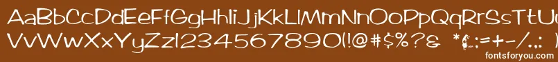 Ticard Font – White Fonts on Brown Background
