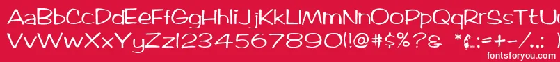 Ticard Font – White Fonts on Red Background