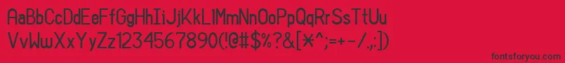 SansIAm Font – Black Fonts on Red Background