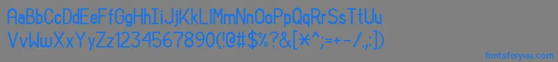 フォントSansIAm – 灰色の背景に青い文字