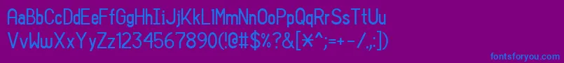 SansIAm Font – Blue Fonts on Purple Background