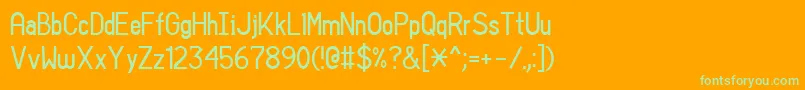 SansIAm Font – Green Fonts on Orange Background