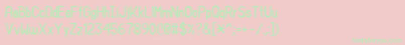 SansIAm Font – Green Fonts on Pink Background