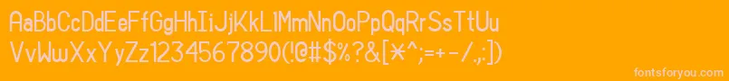 SansIAm Font – Pink Fonts on Orange Background