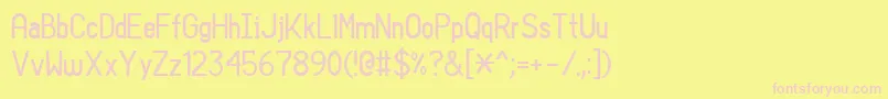 SansIAm Font – Pink Fonts on Yellow Background