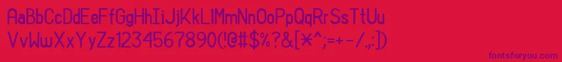 SansIAm Font – Purple Fonts on Red Background