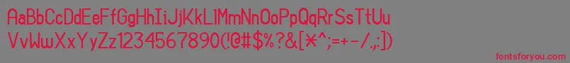 SansIAm Font – Red Fonts on Gray Background