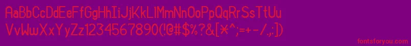 SansIAm Font – Red Fonts on Purple Background