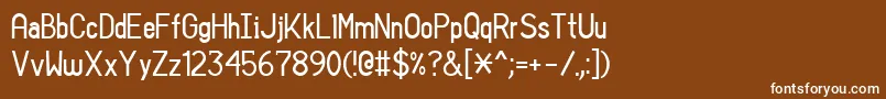 SansIAm Font – White Fonts on Brown Background