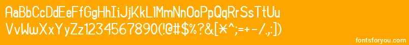 フォントSansIAm – オレンジの背景に白い文字