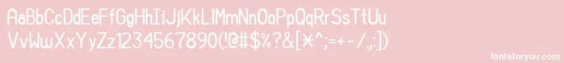 SansIAm Font – White Fonts on Pink Background