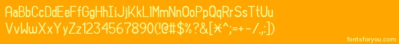 SansIAm Font – Yellow Fonts on Orange Background