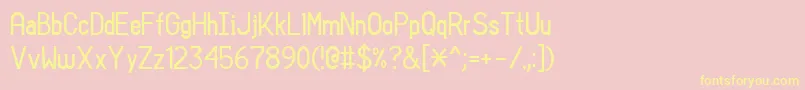 SansIAm Font – Yellow Fonts on Pink Background