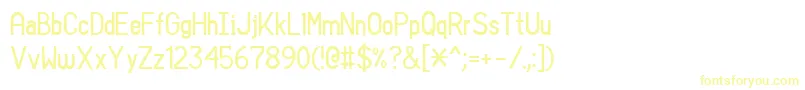 SansIAm Font – Yellow Fonts on White Background