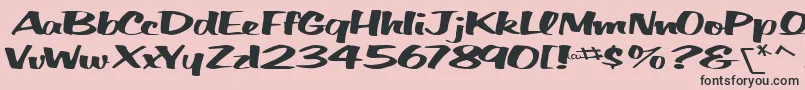 BigfictiontextRegularTtext Font – Black Fonts on Pink Background