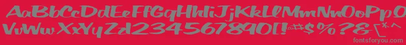 BigfictiontextRegularTtext Font – Gray Fonts on Red Background