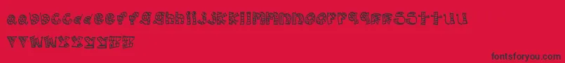 MtfScribblie Font – Black Fonts on Red Background