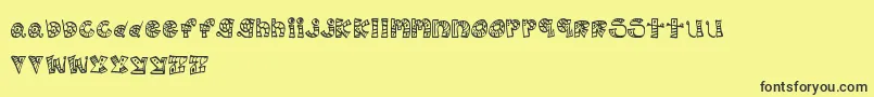 MtfScribblie Font – Black Fonts on Yellow Background
