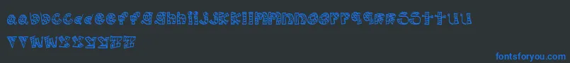 MtfScribblie Font – Blue Fonts on Black Background