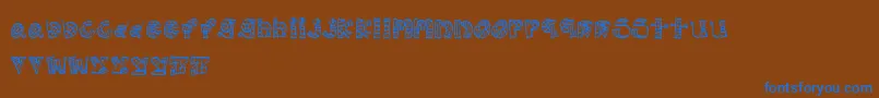 MtfScribblie Font – Blue Fonts on Brown Background