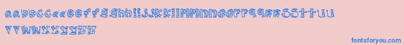 MtfScribblie Font – Blue Fonts on Pink Background