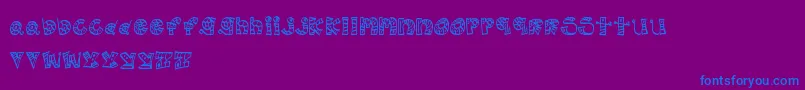 MtfScribblie Font – Blue Fonts on Purple Background