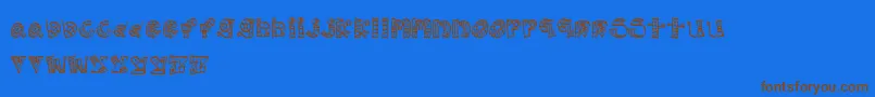 MtfScribblie Font – Brown Fonts on Blue Background