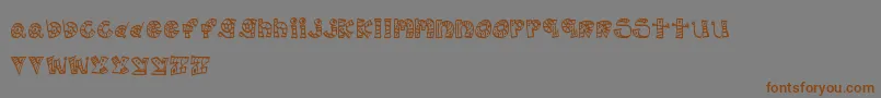 Шрифт MtfScribblie – коричневые шрифты на сером фоне